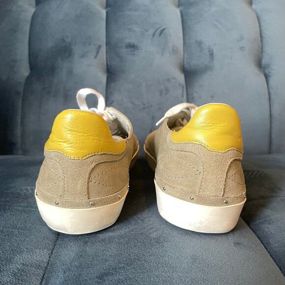 Rebecca Minkoff Michell Shoes Studded Taupe Leather Casual Sneakers U.S. Size 6 - Picture 3 of 10